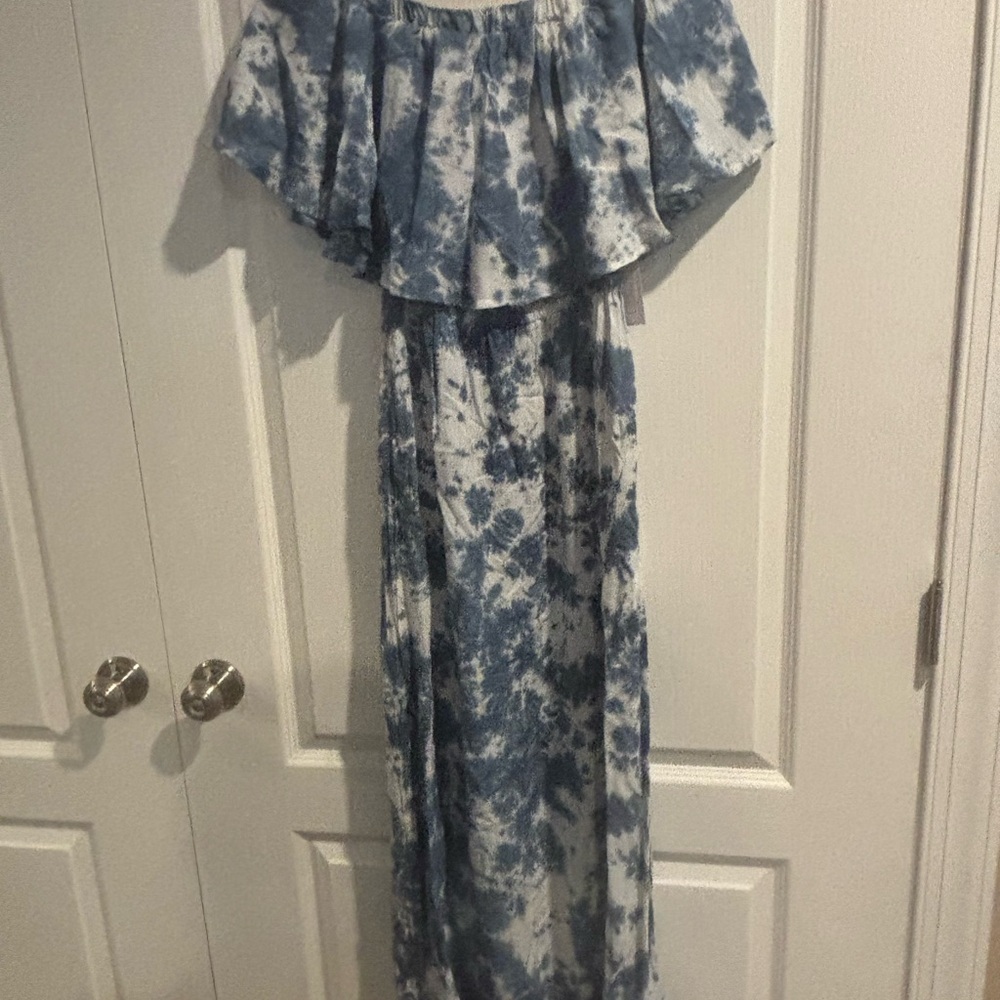Swimsuits For All Blue Tie-Dye Dress